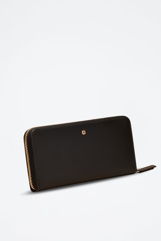 Portafoglio in pelle Maya  - Nero