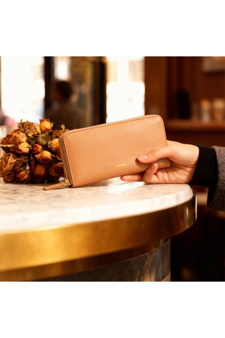 Portafoglio in pelle Maya  - Marrone