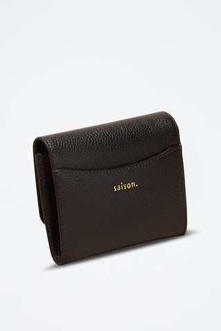 Portamonete in pelle Mona  - Nero