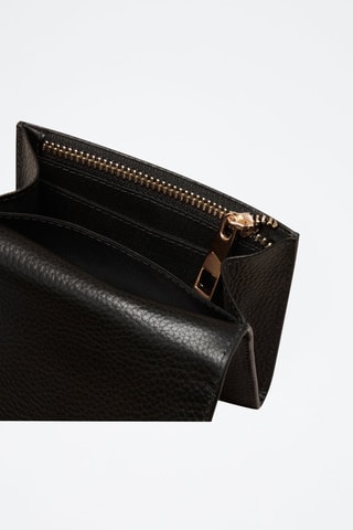 Portamonete in pelle Mona  - Nero
