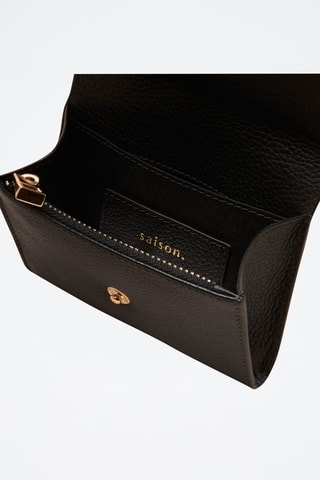 Portamonete in pelle Mona  - Nero