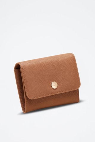 Portamonete in pelle Mona  - Marrone