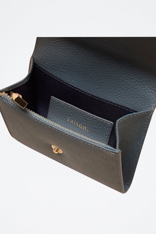 Portamonete in pelle Mona  - Blu