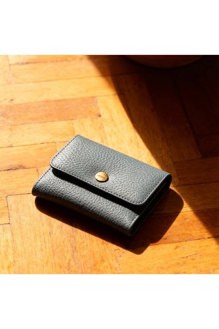 Portamonete in pelle Mona  - Blu