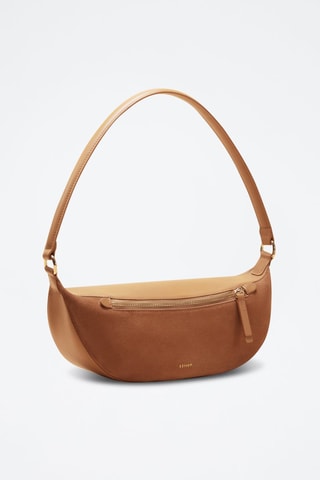 Borsa a spalla in pelle Pia  - Marrone