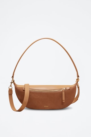 Borsa a spalla in pelle Pia  - Marrone