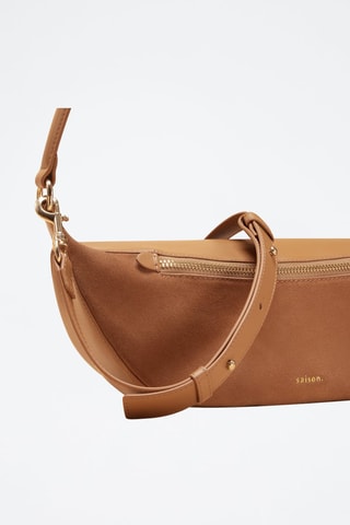 Borsa a spalla in pelle Pia  - Marrone