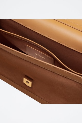 Borsa a tracolla in pelle Hélène  - Marrone