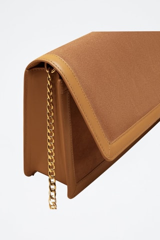 Borsa a tracolla in pelle Hélène  - Marrone