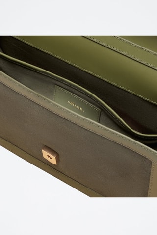 Borsa a tracolla in pelle Hélène  - Verde