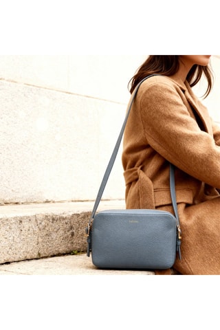 Borsa a tracolla in pelle Agathe  - Blu