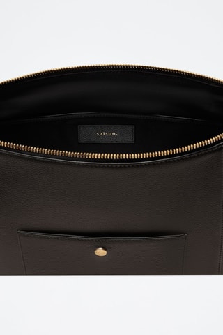 Borsa a spalla in pelle Alma  - Nero