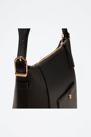 Borsa a spalla in pelle Alma  - Nero