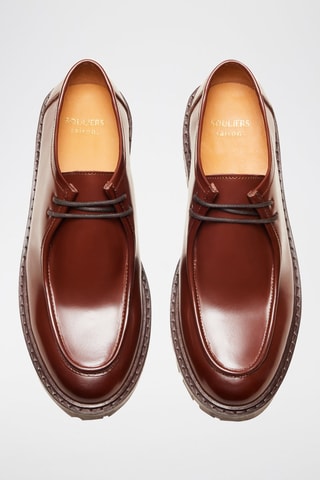 Stringate in pelle Gaby  - Marrone