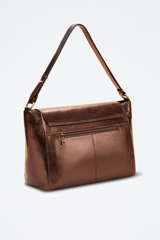 Borsa a spalla in pelle Astrid  - Marrone e dorato