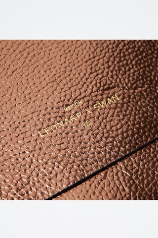 Borsa a spalla in pelle Astrid  - Marrone e dorato