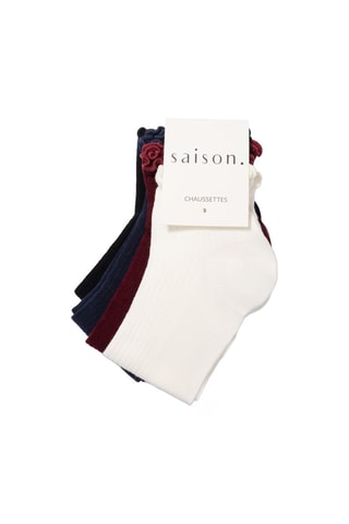 4 paia di calze   - Bianco, nero, rosso e blu