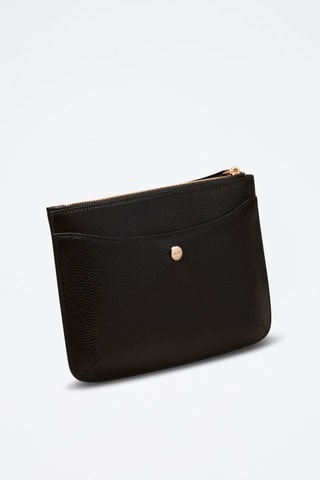 Pochette in pelle Bianca  - Nero