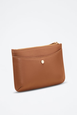 Pochette in pelle Bianca  - Marrone