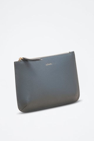 Pochette in pelle Bianca  - Blu e verde