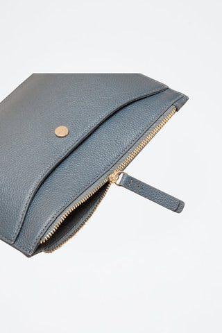 Pochette in pelle Bianca  - Blu e verde