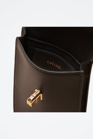 Pochette in pelle Agnès  - Nero