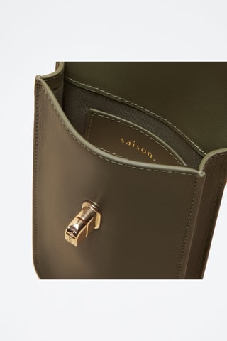 Pochette in pelle Agnès  - Verde