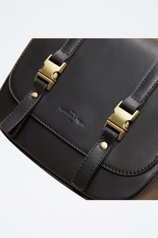 Borsa a tracolla in pelle Flore  - Nero