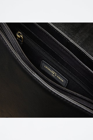 Borsa a tracolla in pelle Flore  - Nero