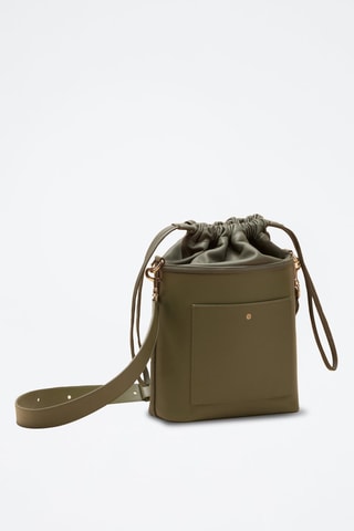 Borsa a secchiello in pelle Gwen  - Verde