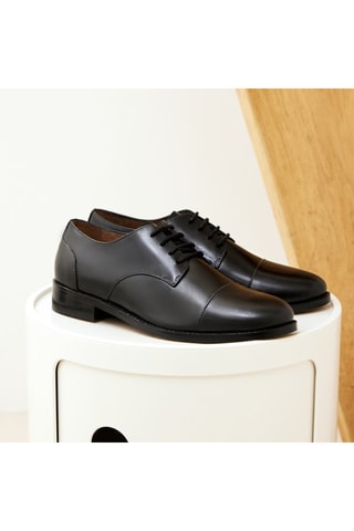 Stringate in pelle Capucine  - Nero