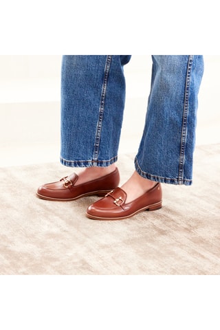 Mocassini in pelle Fleur  - Marrone