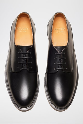 Stringate in pelle Laure  - Nero