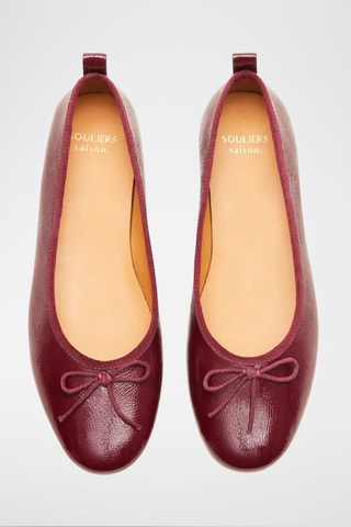 Ballerine in pelle verniciata Camille  - Bordeaux