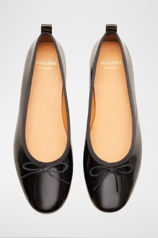 Ballerine in pelle verniciata Camille  - Nero
