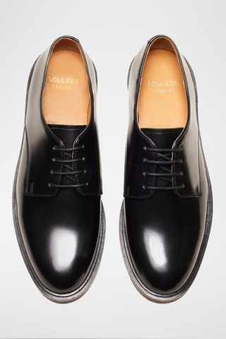 Stringate in pelle Laure  - Nero