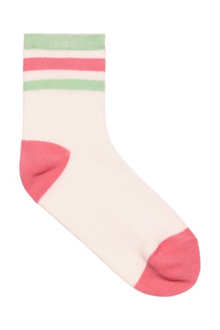 3 paia di calze Coffret La sportive chic - Bianco e rosa - Bianco, rosa e verde