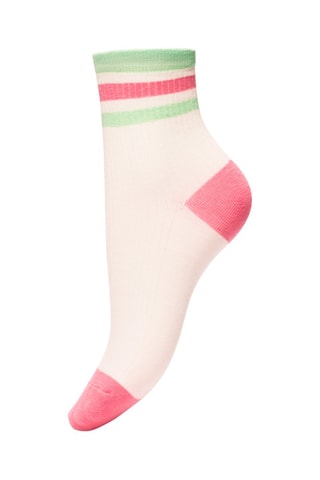 3 paia di calze Coffret La sportive chic - Bianco e rosa - Bianco, rosa e verde