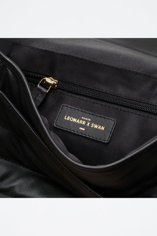 Borsa a spalla in pelle Dorothée  - Nero e dorato