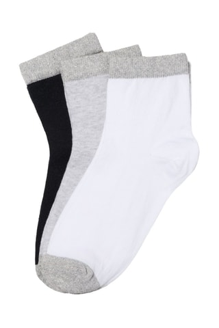 3 paia di calze   - Bianco, nero e grigio