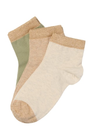 3 paia di calze   - Beige, verde e marrone