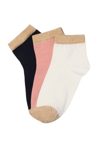 3 paia di calzini   - Bianco, nero e rosa