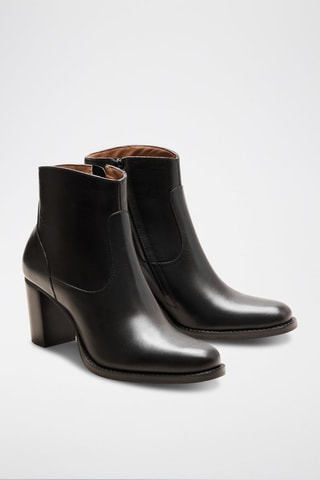 Stivaletti in pelle Ava  - Nero