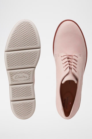 Derbys en nubuck Shaylin - Rose poudré