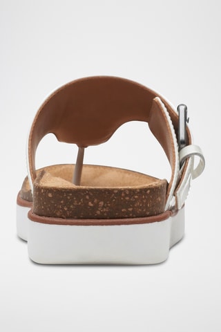 Tongs en cuir Elayne Step - Blanc