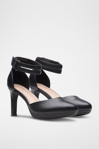 Sandales à talons en cuir Ambyr Skip - Noir