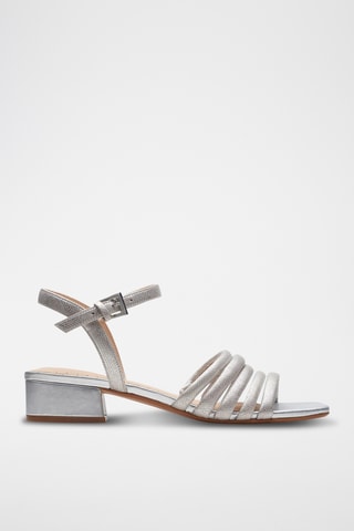 Sandales à talons en cuir Seren25 - Argenté