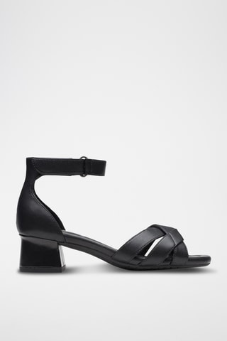 Sandales à talons en cuir Lily - Noir