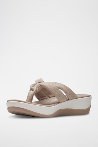 Tongs compensées Arla Kaylie - Beige chiné