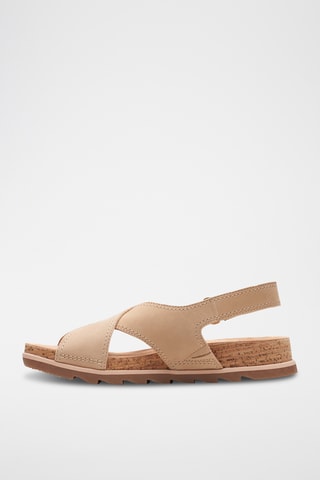 Sandales en cuir Yacht Cross - Beige